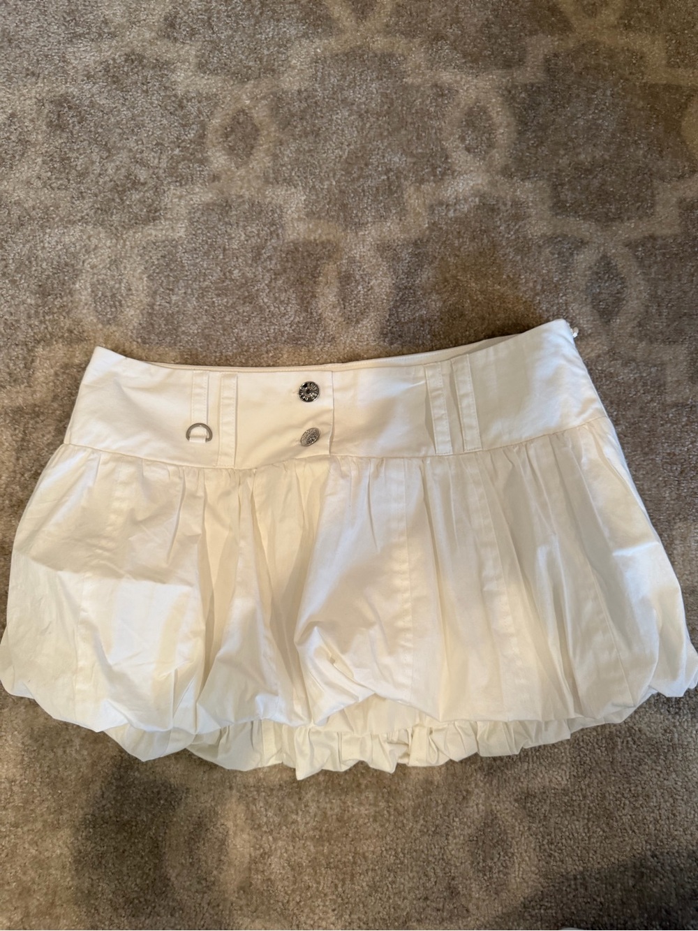 Edikted White Mini Bubble Skirt
